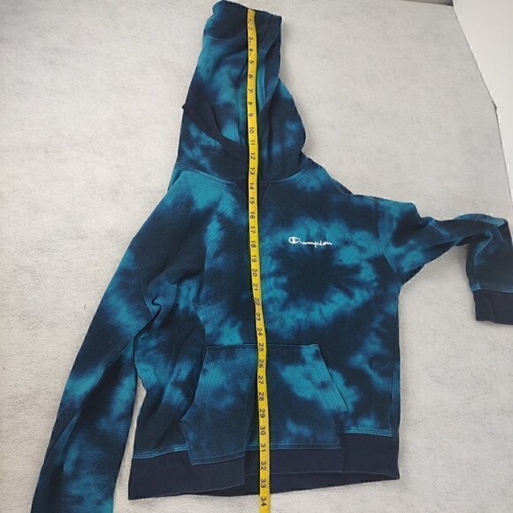 Champion Women's Blue Tie Dye Cotton Blend Hoodie. Size S/CH - Picture 8 of 11